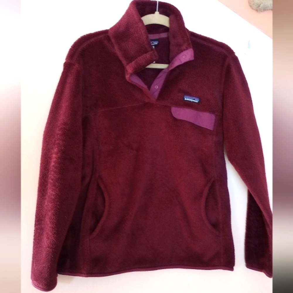 Patagonia Better Sweater Recycled  Pullover 1/2 half button Merlot Sz: L
